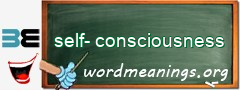 WordMeaning blackboard for self-consciousness